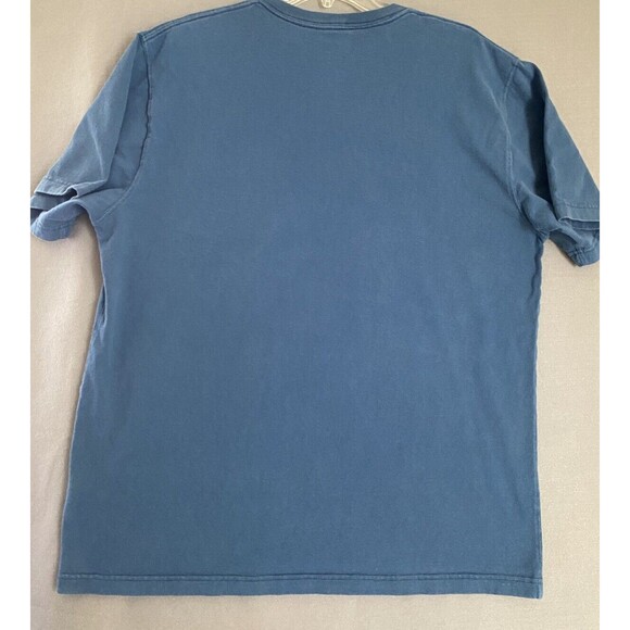 Carhartt Shirt Mens Large Blue Original Fit Heavyweight Pocket Short Sleeve Work - Picture 9 of 11